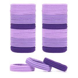 Colorful Hair Ties for Women - No Damage Gentle on Hair Elastic Soft & Stretchy Ponytail Holders for Women (Mix purple)