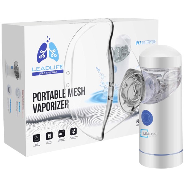 Portable Vaporizer Machine, Self-Cleaning Function, Built-in Rechargeable Battery, Liquid Sensor, Auto Switch-Off, Water-Proof Design, Handhold Mesh Atomizer(Unlimited ONE Year Warranty Included)