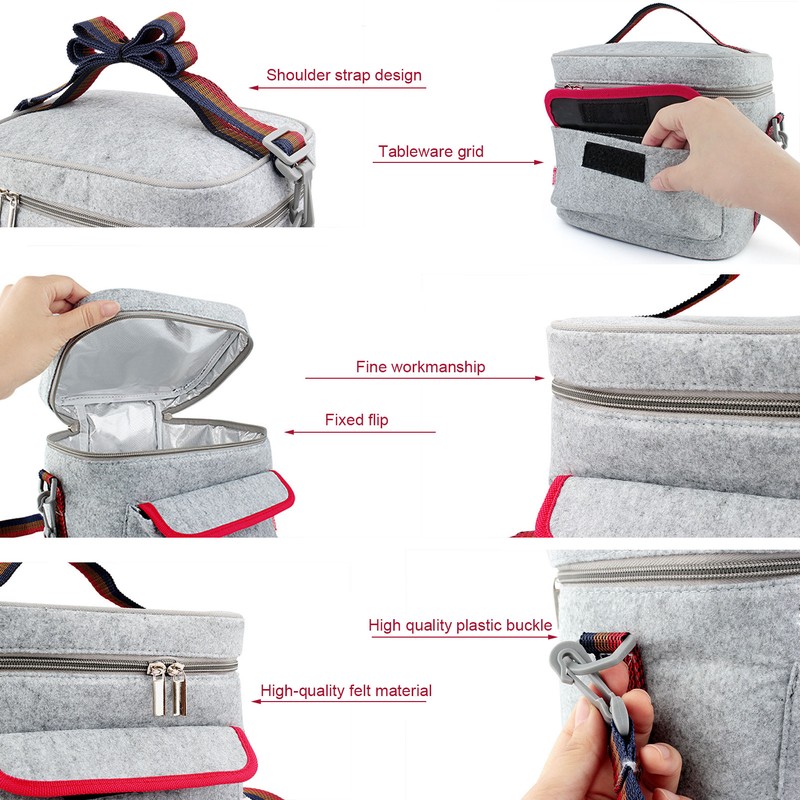Insulated Lunch Box Portable Thermal Cooler Food Picnic Storage Bag