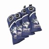 4Pcs 1/3/5/UT Golf Wood Headcovers Cartoon Snow Leopard Pattern PU