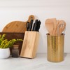 Darware Hammered Gold Kitchen Utensil Holder / 7-Inch Tool Caddy,