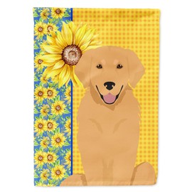Caroline's Treasures WDK5424GF Summer Sunflowers Gold Golden Retriever Garden Flag Mailbox Flag Decorative Yard Flag Banner Outside Patio Artwork Yard Flower Beds, Garden Size, Multicolor