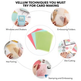 150 Sheet Vellum Paper Sheets 4.25x5.5 in Translucent Vellum Paper,100gsm Printable Tracing Paper for Invitation,Sketching and Card Overlays,Wedding Reception Invitations EnvelopesInvitation Envelope