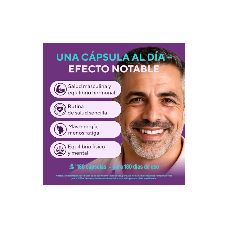 Vitaminas Hombre Multivitamínico Maca Negra Arginina Complejo Zinc Magnesio Potasio
