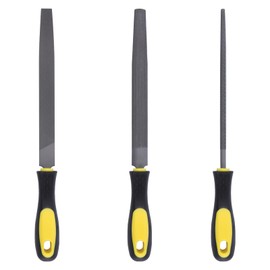 LEONTOOL Wood Rasp File Set 8 Inch Including Round Half Round Flat File Rasp T12 Carbon Steel Metal File Set Hand File with Rubber Handle Wood Rasps for Woodworking, Plastic and