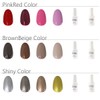 NaturalTrend Gel Nail Color Top Gel Base Gel Set with