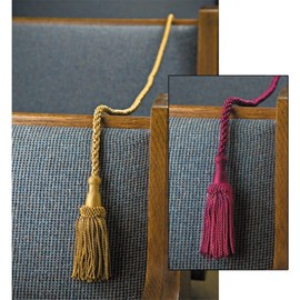 Pew Reservation Ropes Pack of 2 Weighted with Tassels, Gold, 4 Foot