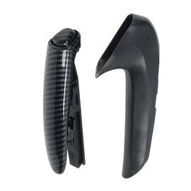 Acouto Handbrake Protector Car Handle Brake Grips Handle Parking Protector with Carbon Fiber Pattern Cover Replacement for 2006-2011