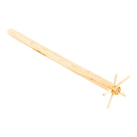 Bar Lux 11.25 Inch Swizzle Stick, 1 Le Bois Lele Design Cocktail Muddler - Multi-Pronged End, For Ti Punch or Barbados Red Rum Swizzle, Natural Wood Drink Stirrer Stick - Restaurantware