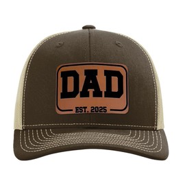 Richardson Dad Est 2025 Hat: Perfect First for New Father, Gifts from Wife, First Time Dad Hat (US, Alpha, One Size, Brown/Khaki)