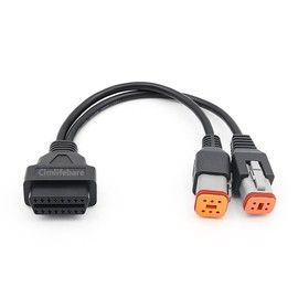 2-in-1 OBD2 Adapter Cable for Harley 4pin+6pin Motorcycle Diagnostic Tool Scanner,Work on Models with J1850 Protocol,OBD2 Harley Scanner Diagnostic Tool (2-in-1 Upgraded)