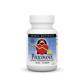 Source Naturals Policosanol, Supports Cardiovascular Health* 20 Mg Tablet, 30 Count