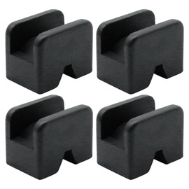 VIKKSAER 4 Pack Jack Pad Adapter, 2-3 Ton Heavy Duty Floor Rubber Jack Pads, Rubber Slotted Frame Rail Pinch Welds Protector, Replacement for Unitec Replacement for Michelin (Black)