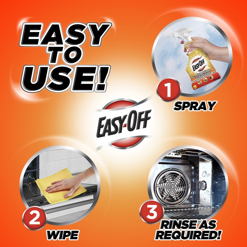 Easy-Off Specialty Kitchen Degreaser Cleaner, 16 Fl Oz Bottle (Pack