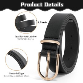 REYOK Heart Buckle Waist Belt Girls, Children's PU Leather Belt, c