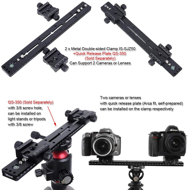 iShoot Metal Double Sided Clamp IS-SJZ50, Double Sided Quick Release