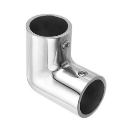 uxcell 2pcs Boat Handrail Fitting, 2-Way Elbow Pipe Connector Marine Grade 316 Stainless Steel Pipe Fitting Connector 2.6mm for 7/8inch OD Tube Shelves Display Racks