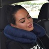 World's Best Microfibre Feather Soft Neck Pillow Navy Blue