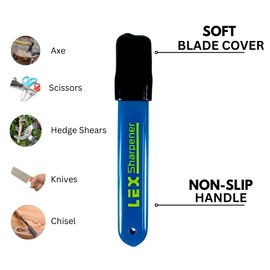 ADROIT Universal Knife Sharpener | Pocket Sized and Easy to Use | Blue | Use for Various Tools and Blades (Knives, Kitchen Knives, Garden Shears, Scissors)