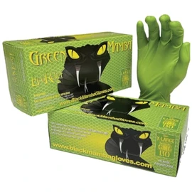 Green Mamba Nitrile Biodegradable Gloves Extra Large Hi-Vis Green 100 Gloves