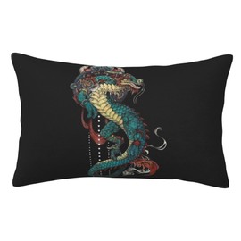 YUMEBLTD Pillow Cover, Stylish, Cotton Blend, Washable, Dust Mite Resistant, Moisture Absorption, Antibacterial, Ultimate Touch, Odor Resistant, Soft, Sensitive Skin, Four Seasons (1 Piece) (Mythology