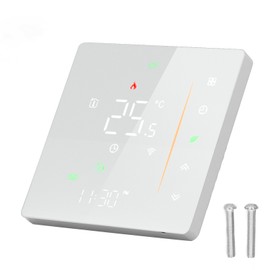 Smart Thermostat WiFi Programmable Phone App Control Water Floor Heating Temperature Controller for Tuya AC 95‑240V White