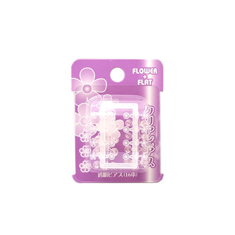 hero clear earrings flower + flat