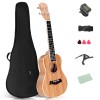 23-Inch Mahogany Body Ukulele Rosewood Fingerboard Includes Cotton Bag Picks