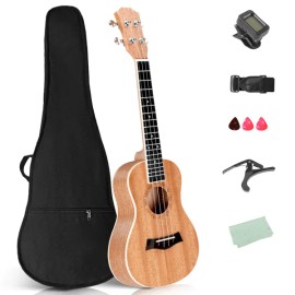 23-Inch Mahogany Body Ukulele Rosewood Fingerboard Includes Cotton Bag Picks (3) Wrench Tool-Musical Instrument Accessoriestitle: default title