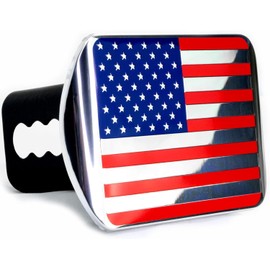 American Black Flag Metal Hitch Cover (Fit 2.5" Receiver, Color)