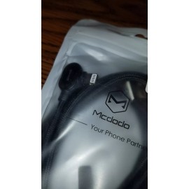McDodo 90 Degree USB to Apple Compatible  Cable 6ft black