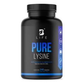 Lisina Pura 240 Cápsulas 100 Life Pure Lysine Rellenos