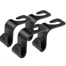 Orco 4 Pack Car Seat Headrest Hook Car Purse Hook for All Vehicle Car Handbag Clothes Coats Grocery Bags (4)