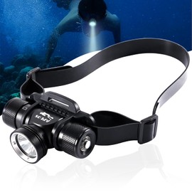 APLOS HP900 - Faro de buceo recargable – 3000 lúmenes Super brillante linterna de buceo – faro de natación IP68 impermeable profesional submarino 5 modos para esnórquel espeleología