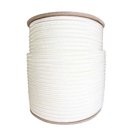SGT KNOTS Braided Polyester Stiff Halter Cord for Equines, Arborists, Climbing, Hiking, Crafting (1/4" x 100ft, White)