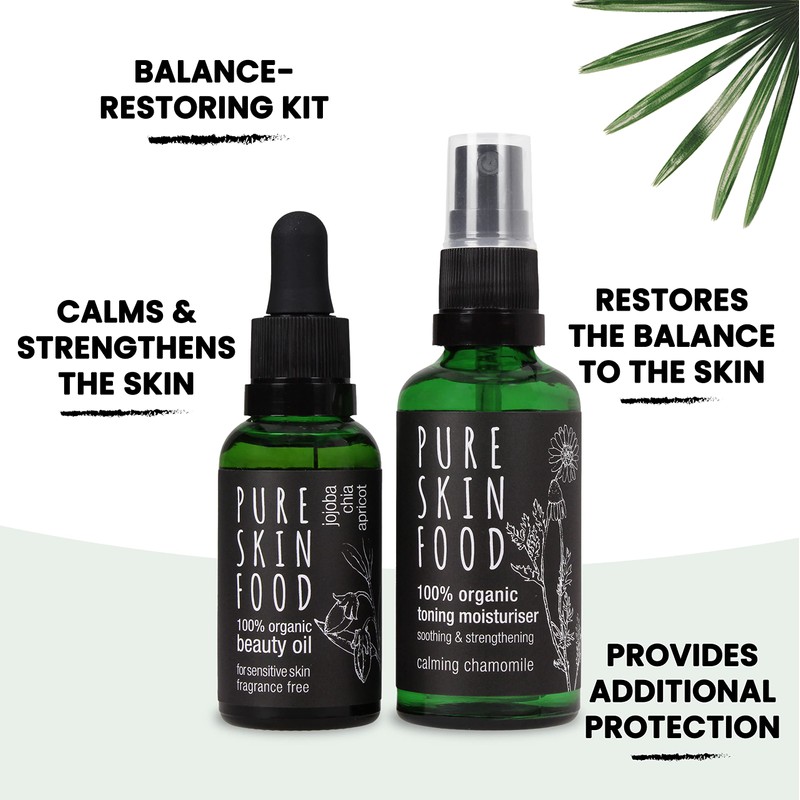 Pure Skin Food: 100% Organic Care Set for Sensitive Skin
