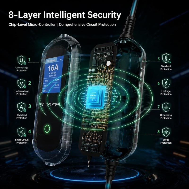 leheyhey Upgraded Level 1 & 2 EV Charger, J1772 Electric