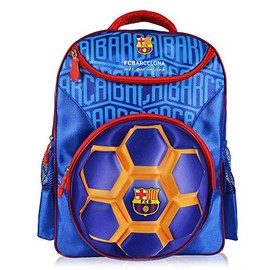 FC Barcelona Official Kid's Backpack With Raised Ball Design
