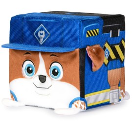 Rubble & Crew Stuffed Animals, Wheeler, 4-Inch Cube-Shaped Plush Toy for Kids Ages 3 and Up
