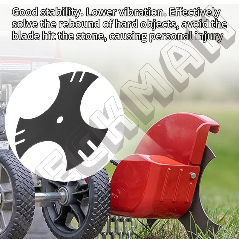 DECKMAN 2 Pack Walk-Behind Edger Quick Cutting Tri-Tip Replacement Blade,