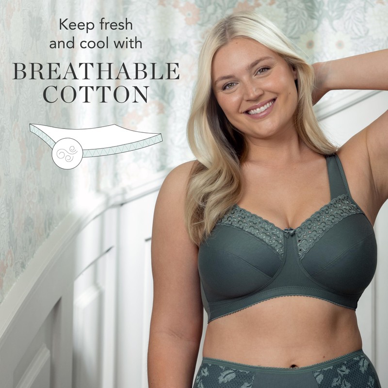 Miss Mary - Broderie Anglaise, Non Wired Bras for Women,