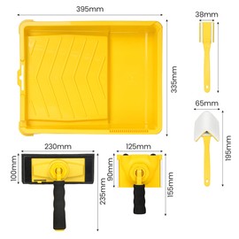 VOOMEY Paint Edger Tool Kit, 9 Inch Paint Pad Set, 7 PCS Paint Edger with Trim, Touch-Up Pad,Corner Wall and Ceiling Pad Painter,360° Rotation Handle Paint Edger Trimmer with Refill Pads