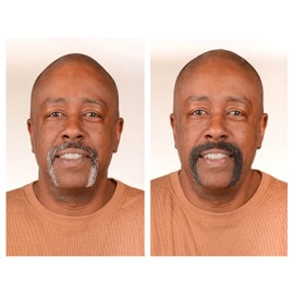 The Younger Looking Beard (Jet Black) Beard and Mustache Darkener. Non Allergenic. 1 Minute Brush On