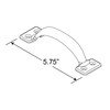 Prime-Line MP18707-1 Gate Pull, 5-3/4 In., Steel Construction, Zinc-Plated Finish