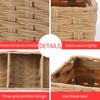 Toilet Tank Topper Paper Basket Multiuse Hand Woven Plastic Wicker