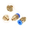 PC4-M6 Straight Pneumatic Connector, Set of 5, 3D Printer, Quick
