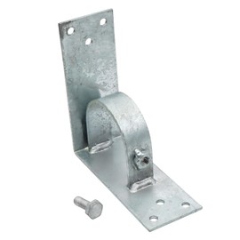 Xadnitu 4 Pieces Chain Link Fence Wood to Metal Posts Corner Adapter, Galvanized Steel Bracket for 2-1/2" (2-3/8" OD) Fences Rods Tubes