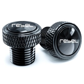 2PCS CNC M10x1.25 Motorcycle Mirror Hole Plugs Stock Mirrors Hole Screw Compatible with Rebel 1100 DCT CMX 1100 Rebel 500 300 CMX 300 CMX500 (Black)