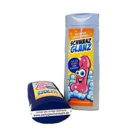 1 x SchwanzGlanz shower gel for men with a great , shampoo, joke item, gift idea, men's gift, birthday gift, Father's Day gift, fun gift for boyfriend