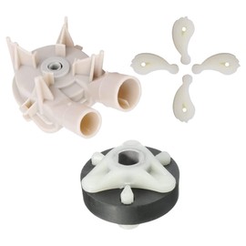 HAÜS PARTS 3363394 & 80040 & 285753A Washer Drain Pump & Motor Coupling and Agitator Dogs Compatible With Top Brands Replaces With 3348014, 3348015, AP3119063, PS388034, EA1485646